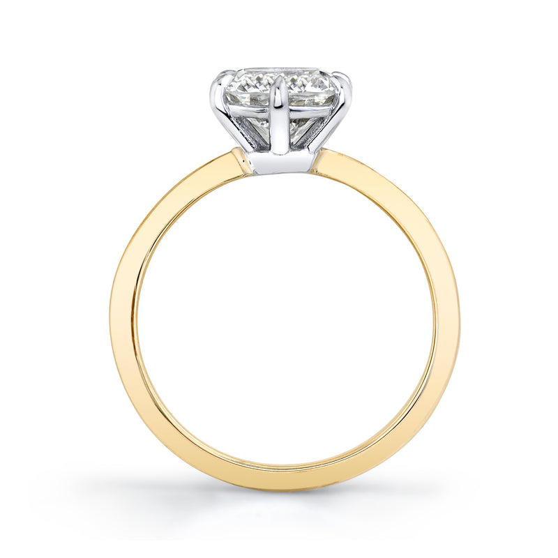 Signature Knife Edge Solitaire with Two-Toned Six Prong Round Diamond