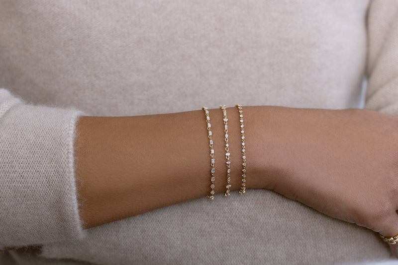 Mixed Shape Diamond Tennis Bracelet